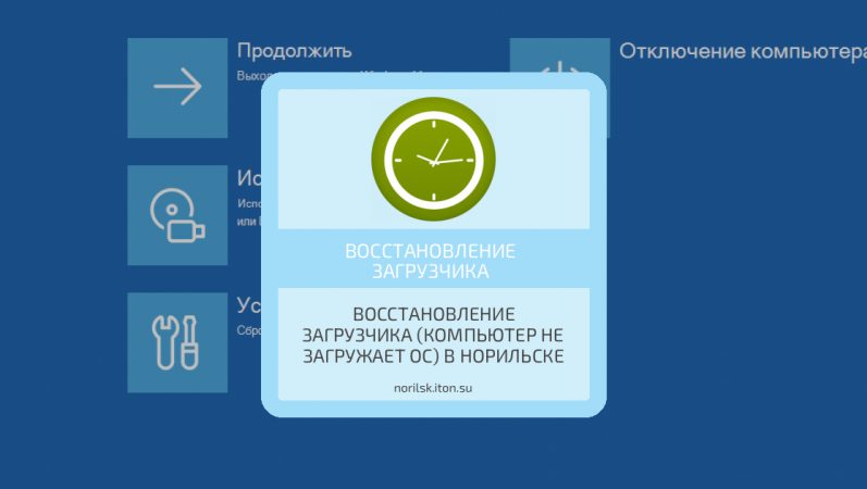 Восстановление загрузчика (компьютер не загружает ОС) в Норильске
