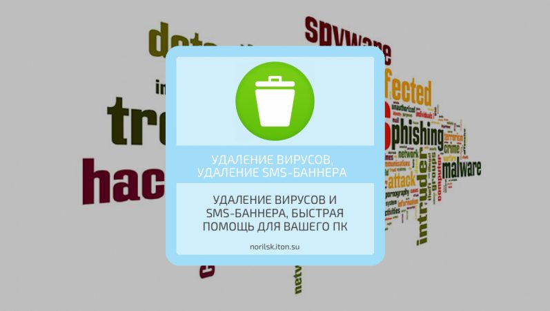 Удаление вирусов и SMS-баннера, быстрая помощь для вашего ПК в Норильске